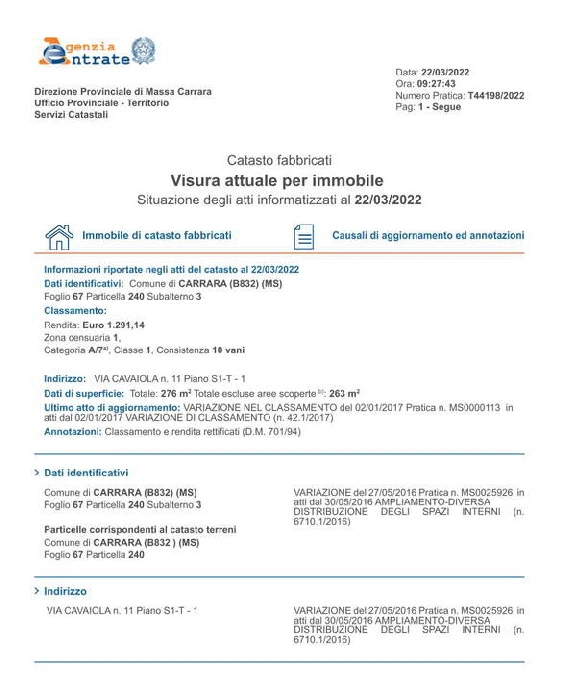Visura Catastale